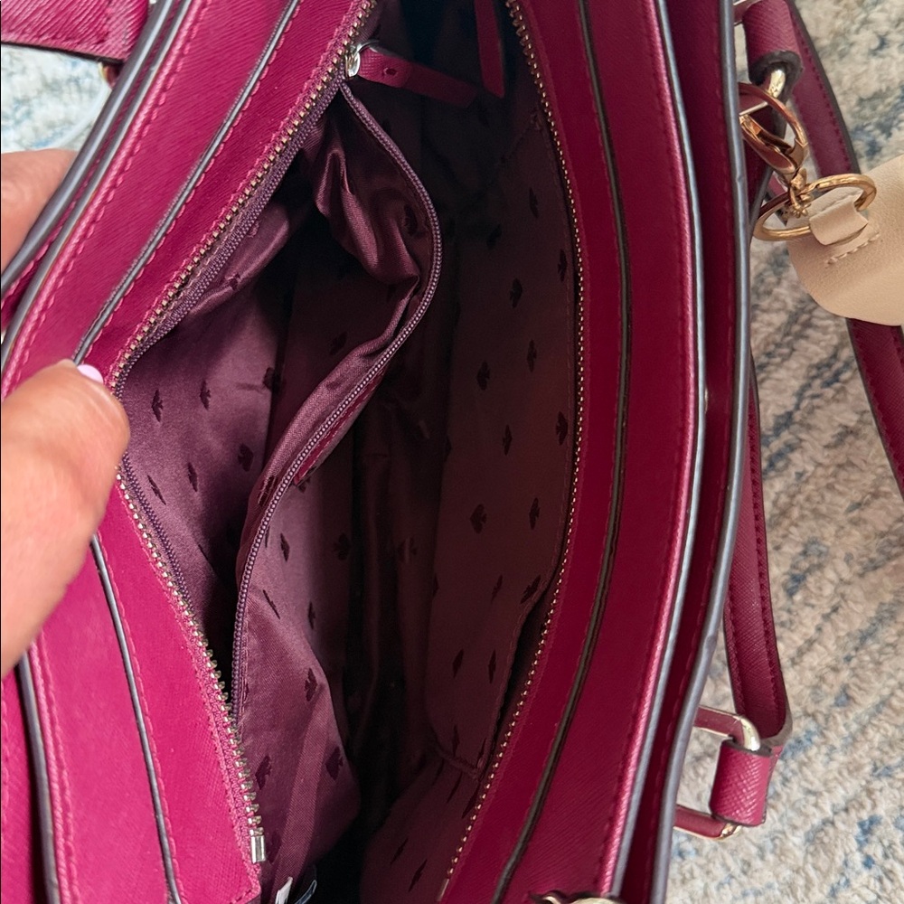 Coach Plum Leather Satchel - Picture 4 of 5